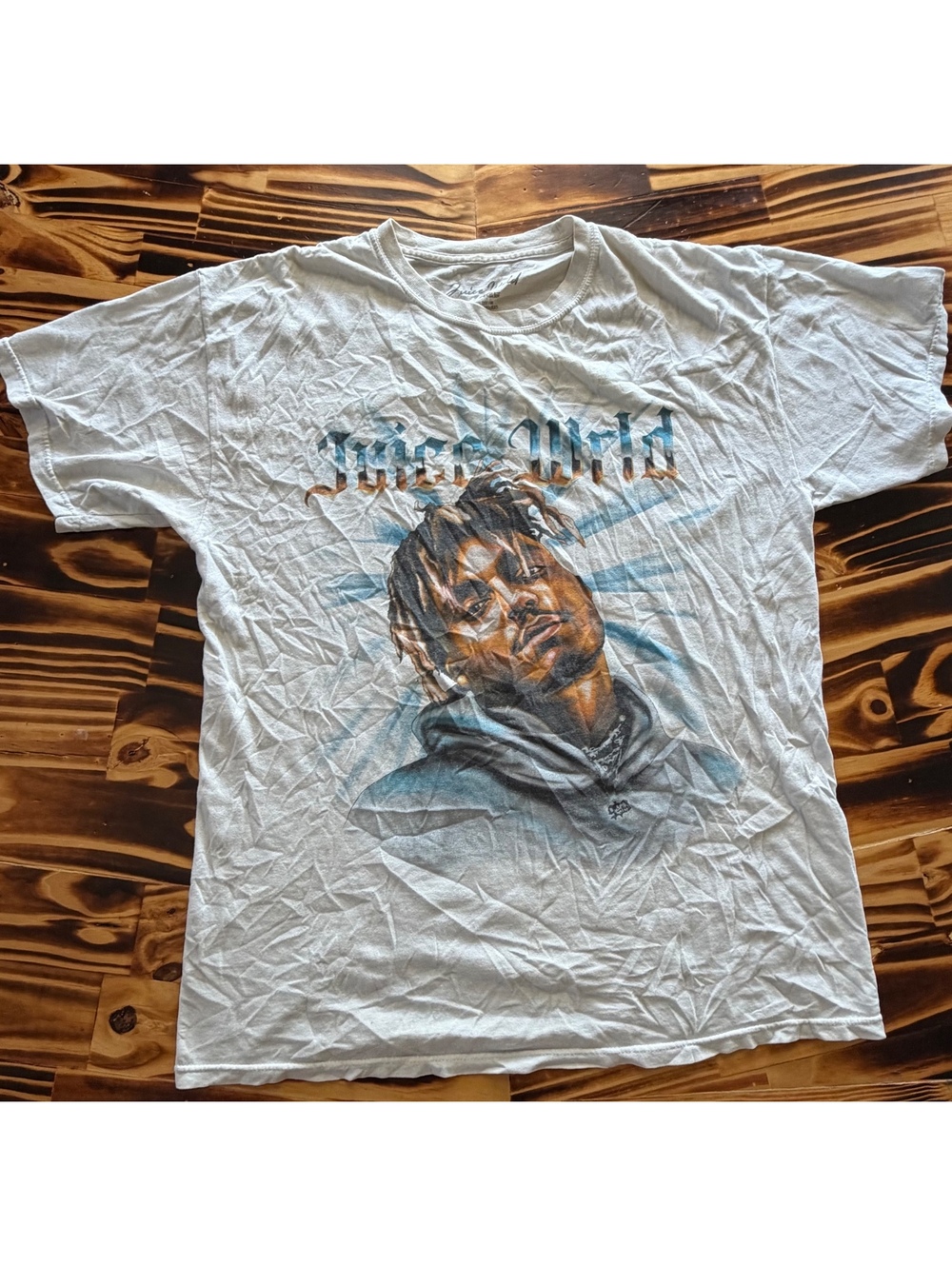 Juice WRLD White Graphic T-Shirt Size Large 100% Cotton Casual Streetwear